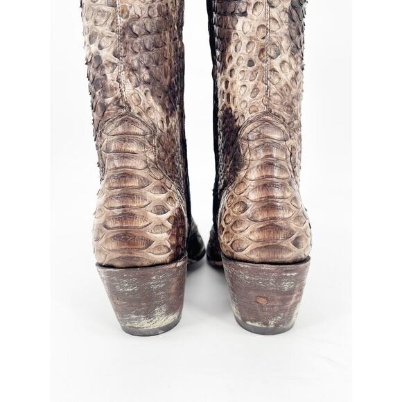 Rare Old Gringo Over the Knee Python Snakeskin Crystal Cowgirl Boot size 6.5 - Picture 8 of 12